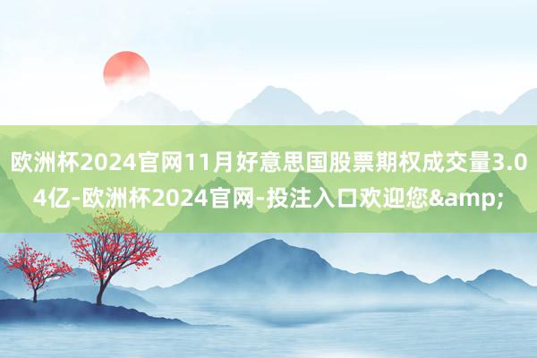 欧洲杯2024官网11月好意思国股票期权成交量3.04亿-欧洲杯2024官网-投注入口欢迎您&