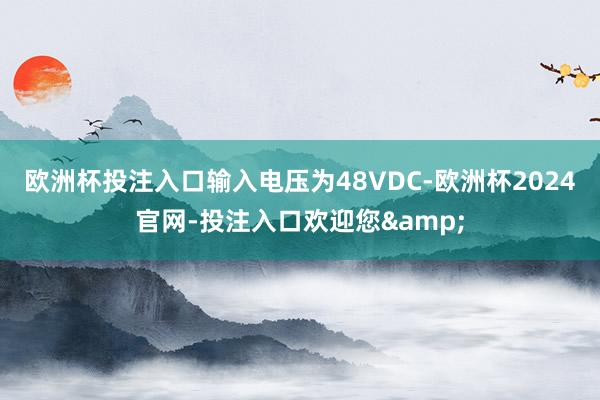 欧洲杯投注入口输入电压为48VDC-欧洲杯2024官网-投注入口欢迎您&