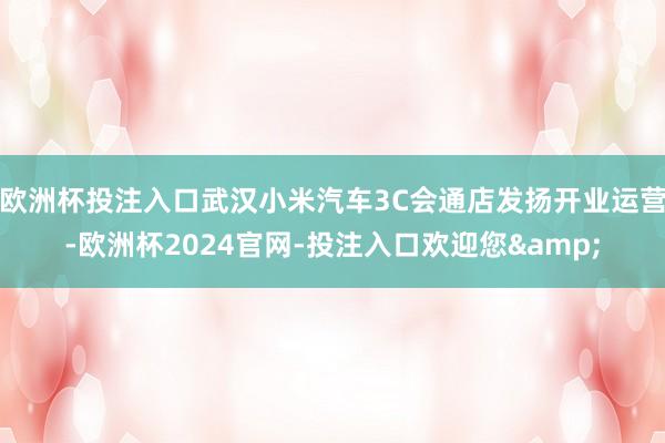 欧洲杯投注入口武汉小米汽车3C会通店发扬开业运营-欧洲杯2024官网-投注入口欢迎您&