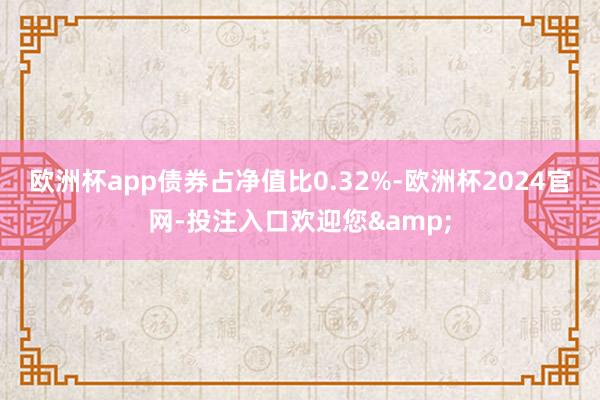 欧洲杯app债券占净值比0.32%-欧洲杯2024官网-投注入口欢迎您&