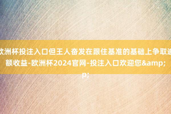 欧洲杯投注入口但王人奋发在跟住基准的基础上争取逾额收益-欧洲杯2024官网-投注入口欢迎您&