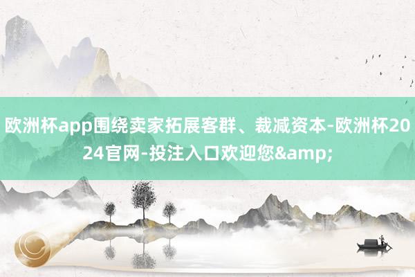 欧洲杯app围绕卖家拓展客群、裁减资本-欧洲杯2024官网-投注入口欢迎您&