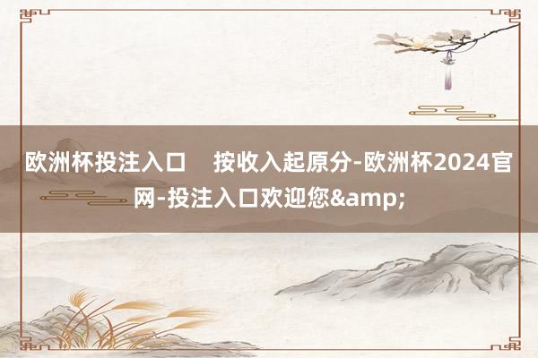 欧洲杯投注入口    按收入起原分-欧洲杯2024官网-投注入口欢迎您&
