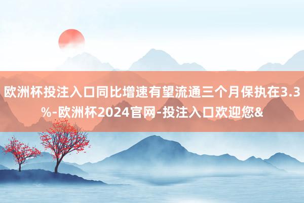 欧洲杯投注入口同比增速有望流通三个月保执在3.3%-欧洲杯2024官网-投注入口欢迎您&