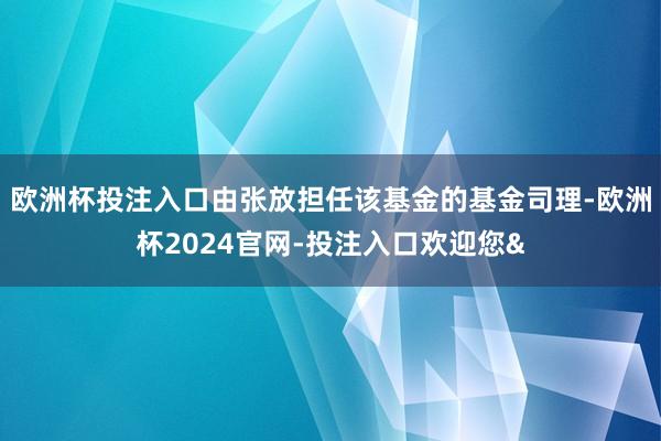 欧洲杯投注入口由张放担任该基金的基金司理-欧洲杯2024官网-投注入口欢迎您&