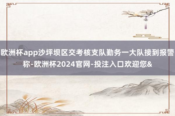 欧洲杯app沙坪坝区交考核支队勤务一大队接到报警称-欧洲杯2024官网-投注入口欢迎您&