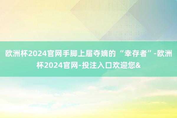 欧洲杯2024官网手脚上届夺嫡的 “幸存者”-欧洲杯2024官网-投注入口欢迎您&