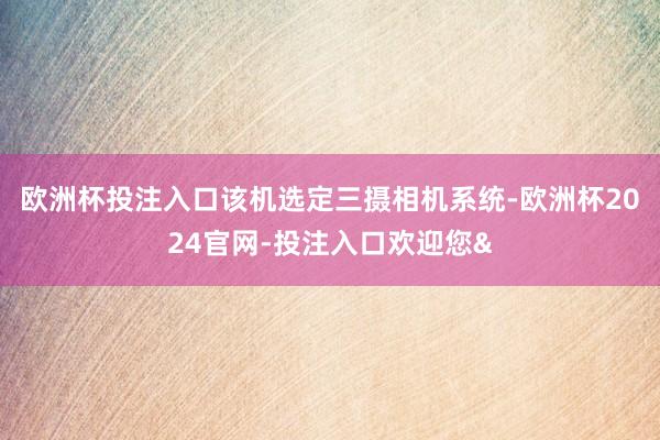 欧洲杯投注入口该机选定三摄相机系统-欧洲杯2024官网-投注入口欢迎您&